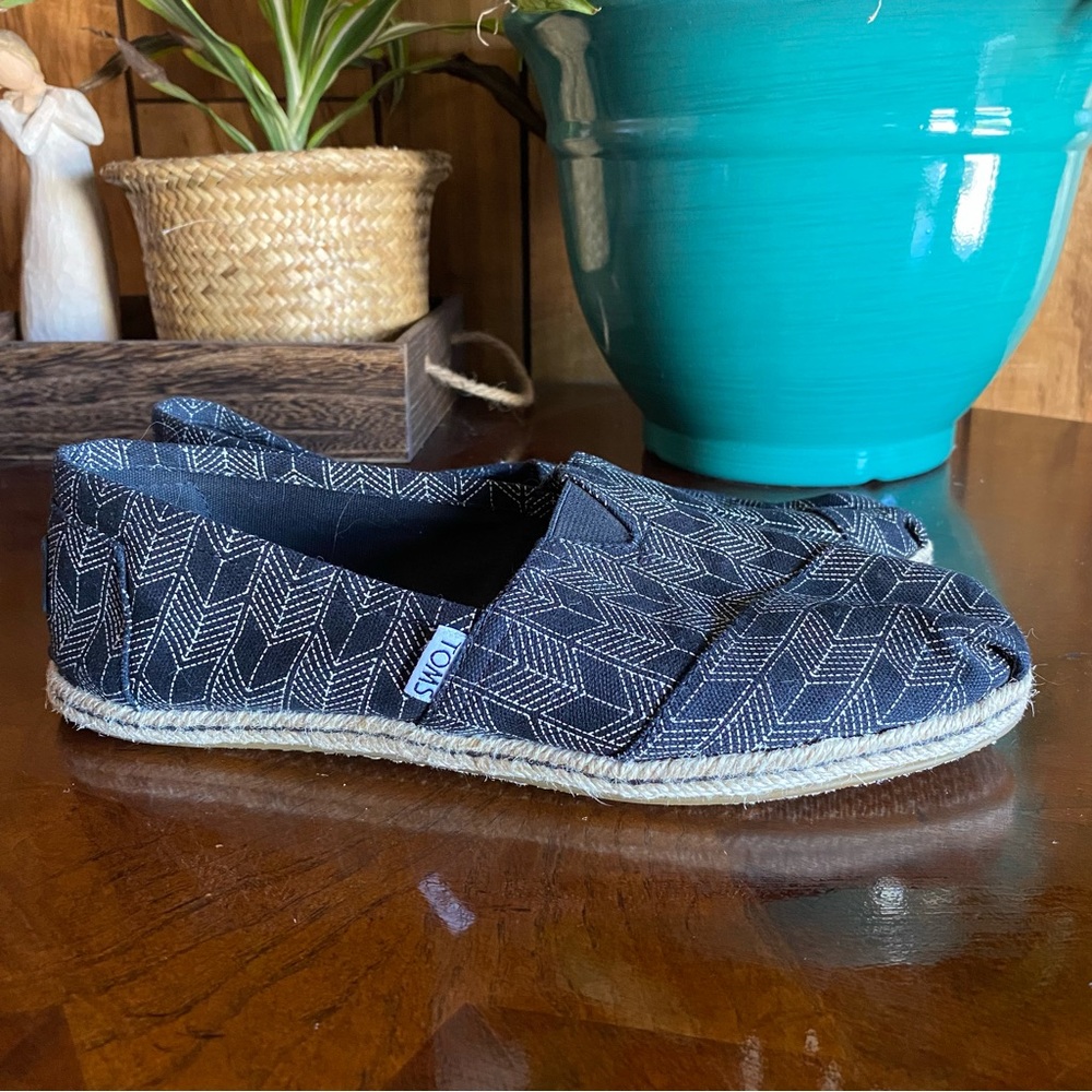Toms Espadrilles Canvas Slip On 10